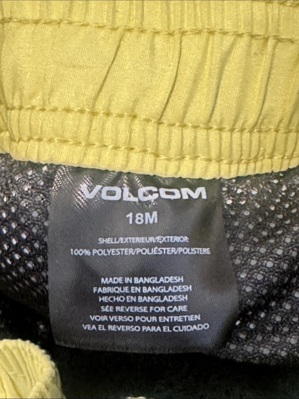 Volcom Boys Neon Lime Tee with Blue Leaf Swim Shorts
